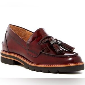 Stuart Weitzman Manila Cordovan Mirror Leather Loafers